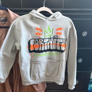 Boys Fortnite Graphic Hoodie with Neon Accents